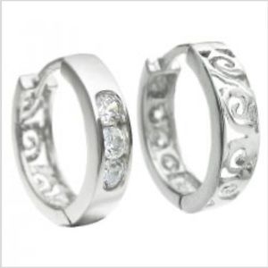 🔥2/$25🔥 NWOT 925 Sterling Silver Filigree & CZ